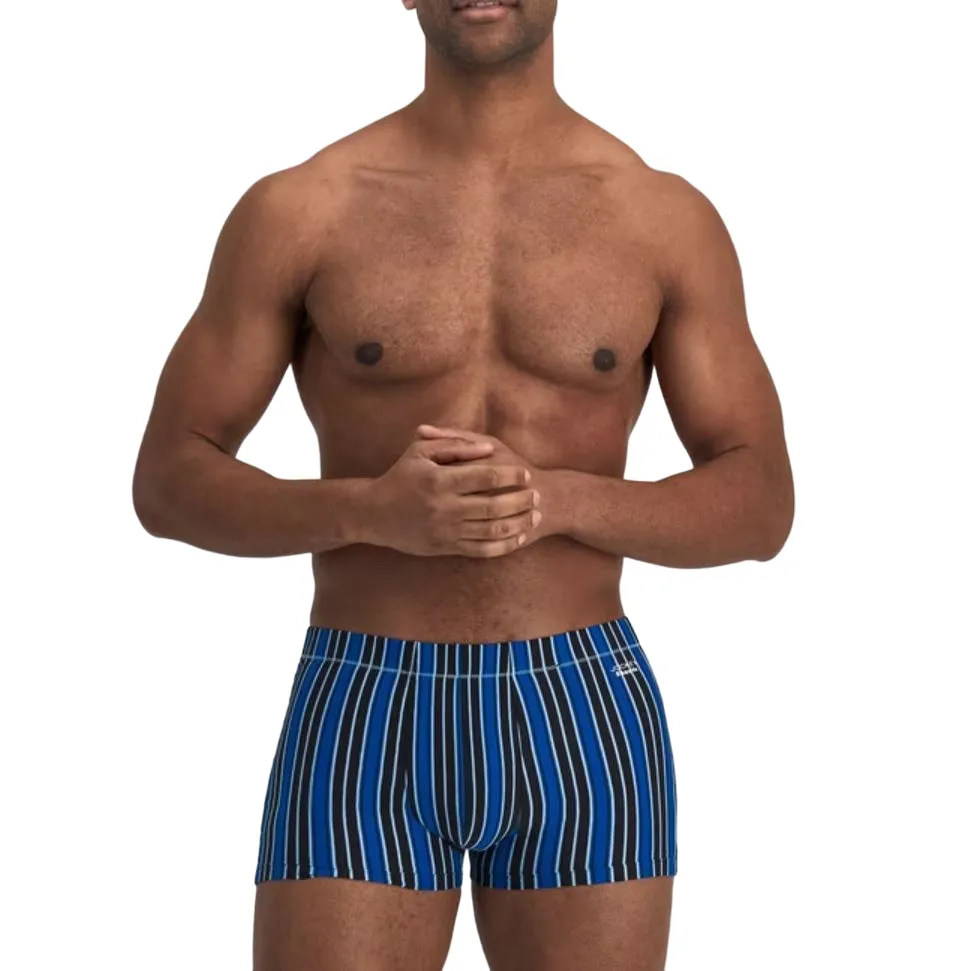 2 x Jockey Mens Skants Trunks Underwear Undies Striped Black And Blue