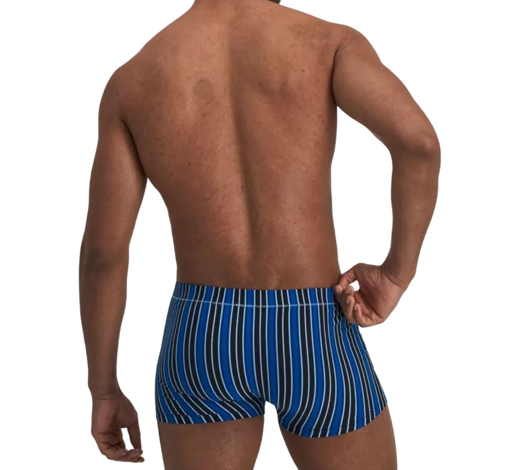 2 x Jockey Mens Skants Trunks Underwear Undies Striped Black And Blue