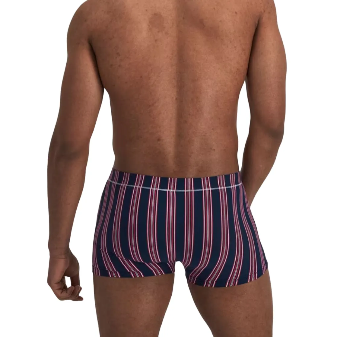 4 x Jockey Mens Skants Trunks Underwear Undies Navy And Red Stripes