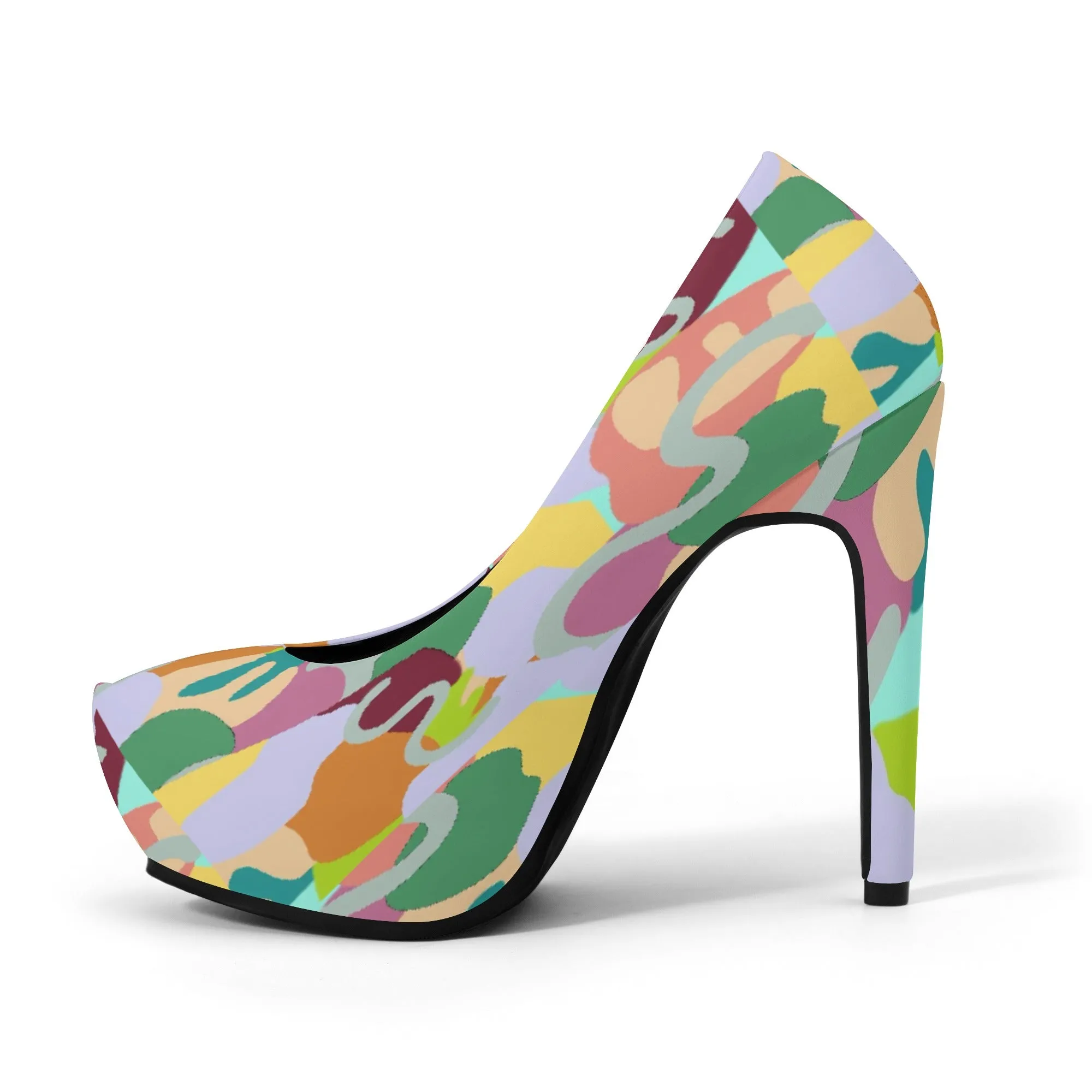 Abstract Wild 5 Inch Platform Heels