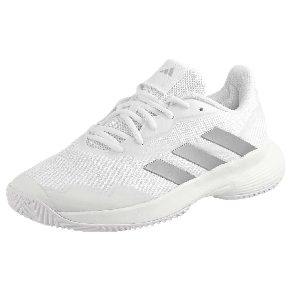 adidas Women's CourtJam Control - Cloud White/Silver Metallic