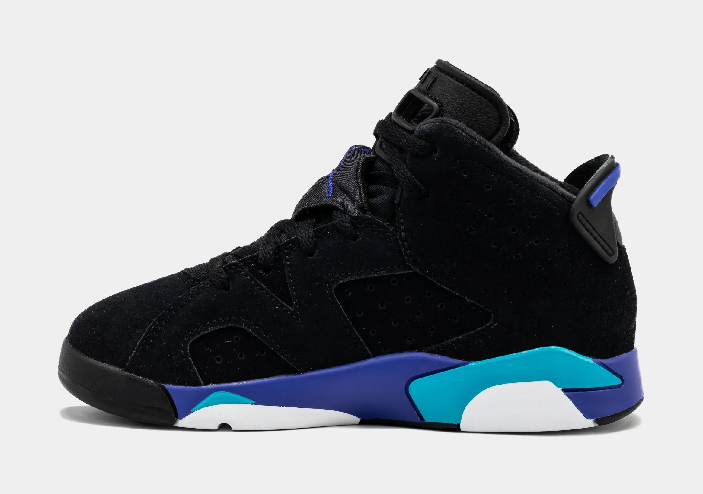 Air Jordan 6 Retro Aqua Prechool Lifestyle Shoes (Black/Aquatone/Bright Concord)