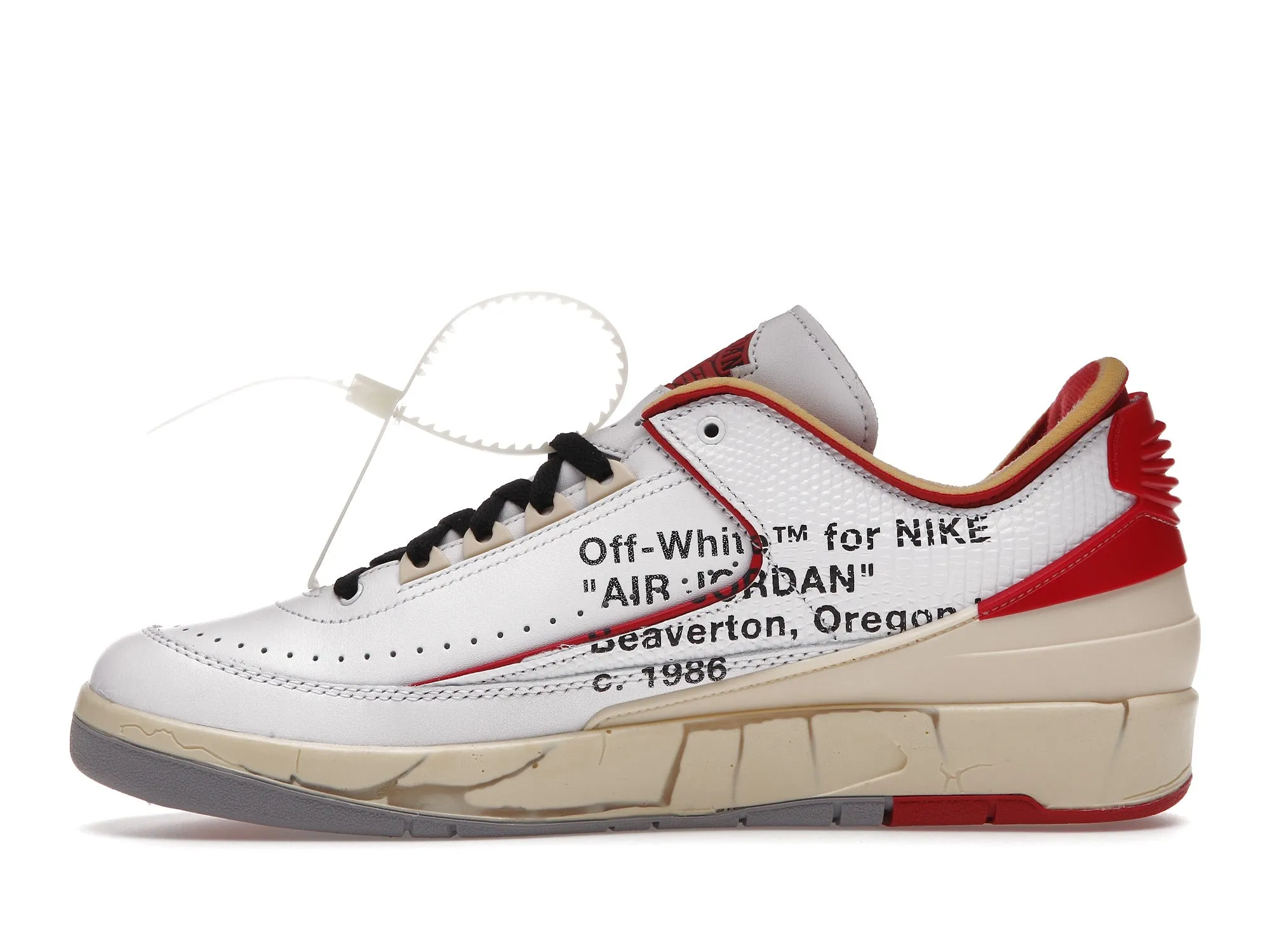 Air Jordan Retro 2 "OFF-WHITE X AIR JORDAN"  SP 'WHITE VARSITY RED'