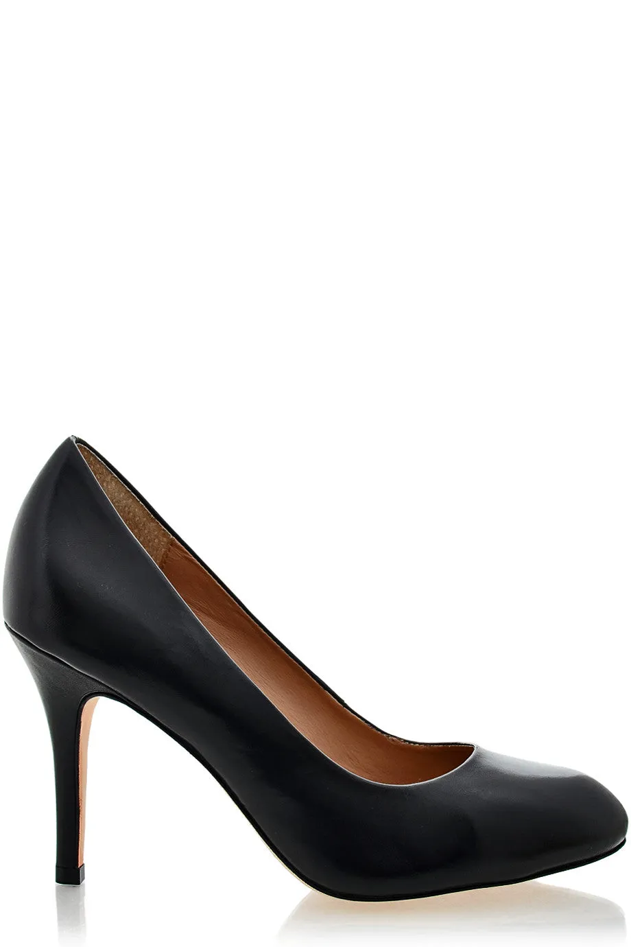 ALDITH Waxy Black Leather Pumps