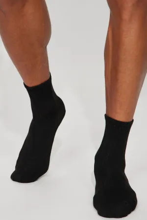 Athletic Ankle 3 Pack Socks - Black