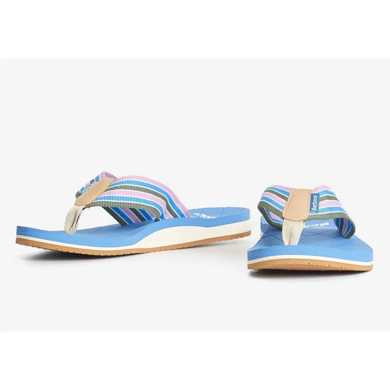 Barbour Seamills Ladies Flip Flops - Blue/Multi