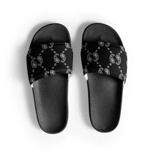 BEST BUCCI BLACK & WHITE PAISLEY PLAID Men’s slides