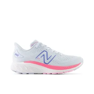 Big Kid's New Balance Fresh Foam X 860v13 Color: Moon Dust with Neon Pink