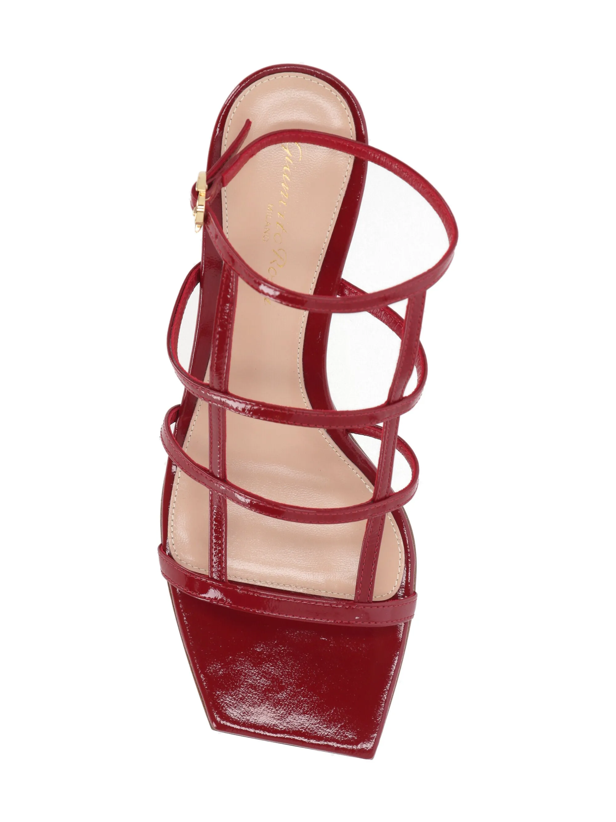 Blood Red Multi-Way Strap Sandals