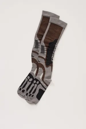 Bones Long Socks Dark Brown