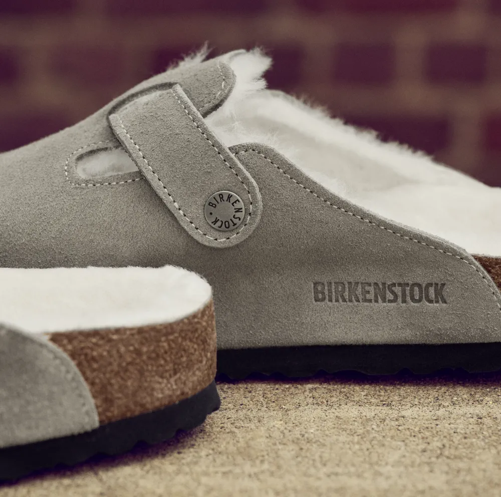 Boston Shearling Suede Clog