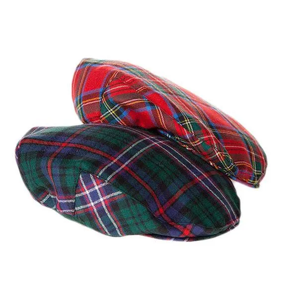 Brown Modern Tartan Sports Cap