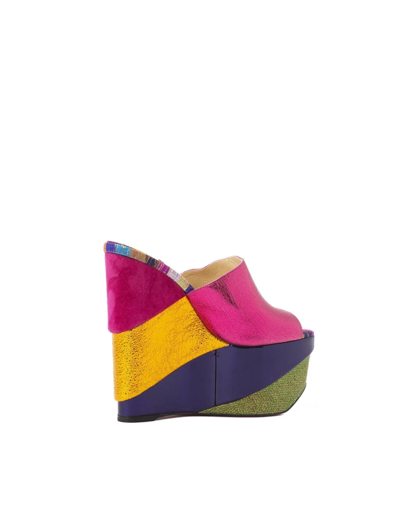 Carnababe 150 Glossy Wedge Sandals - Multi