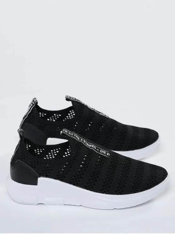 Cheap Breathable Mesh Letter Pattern Athletic Shoes