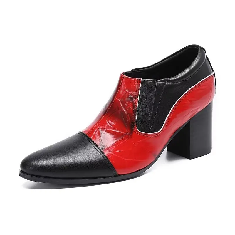 ChicExotic Pattern Genuine Leather Slip-on Dress Shoes