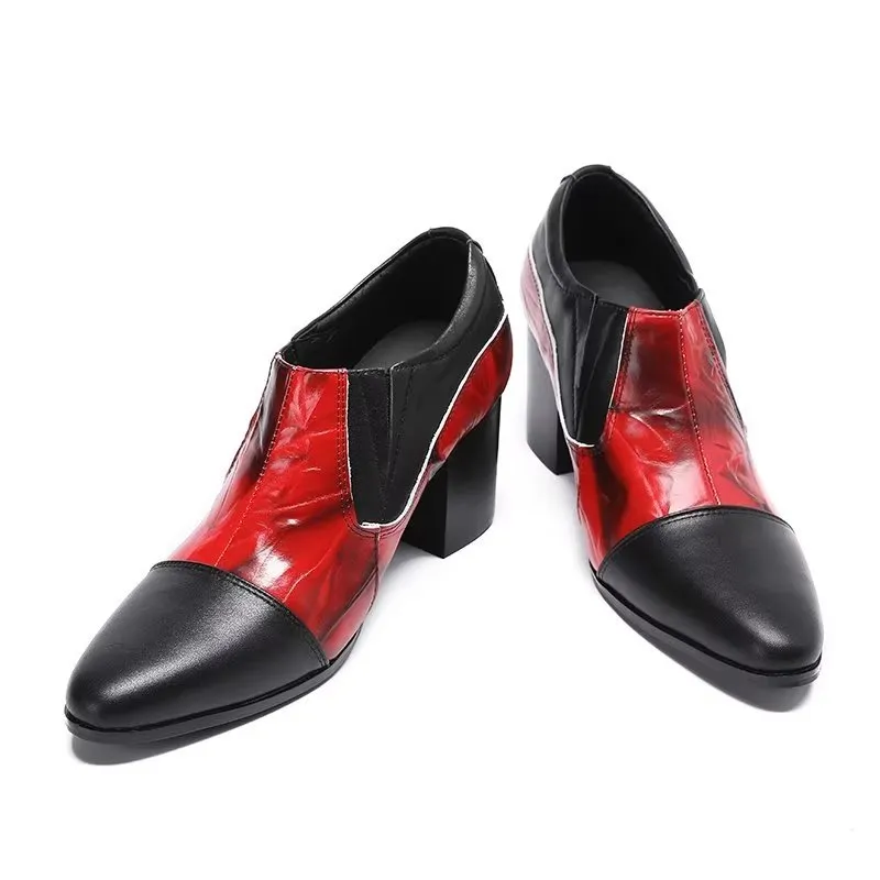 ChicExotic Pattern Genuine Leather Slip-on Dress Shoes