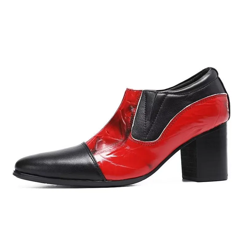 ChicExotic Pattern Genuine Leather Slip-on Dress Shoes