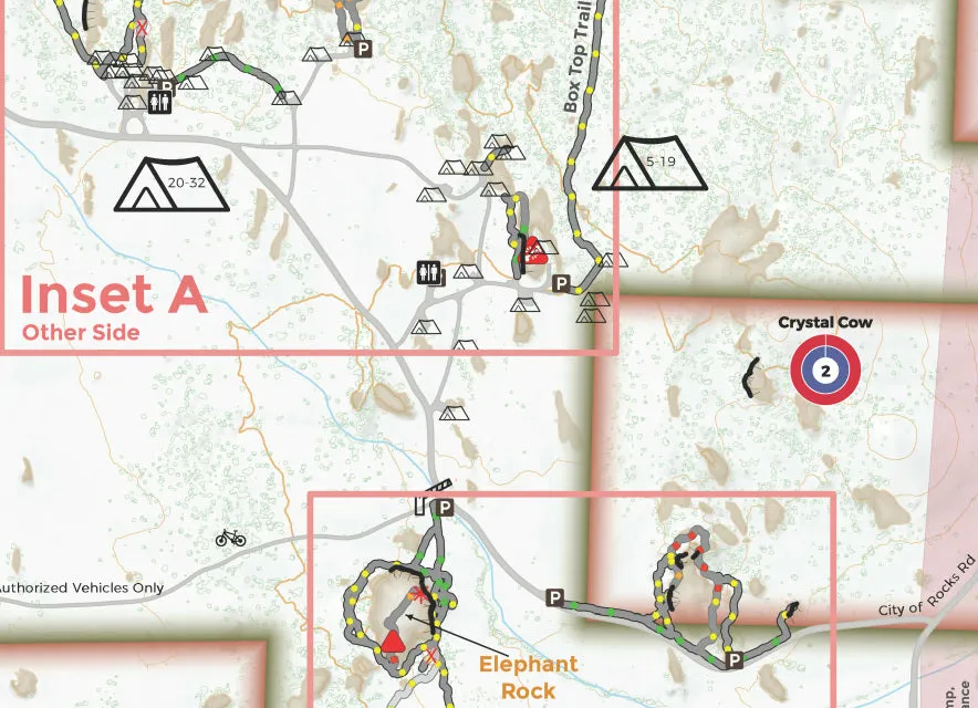 City of Rocks & Castle Rocks - A Climber's Map