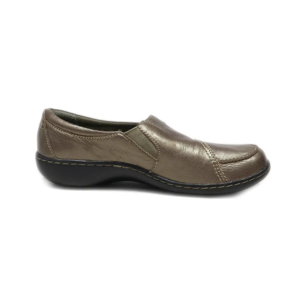 Clarks Ballerinas Leather Gold Colour For Women