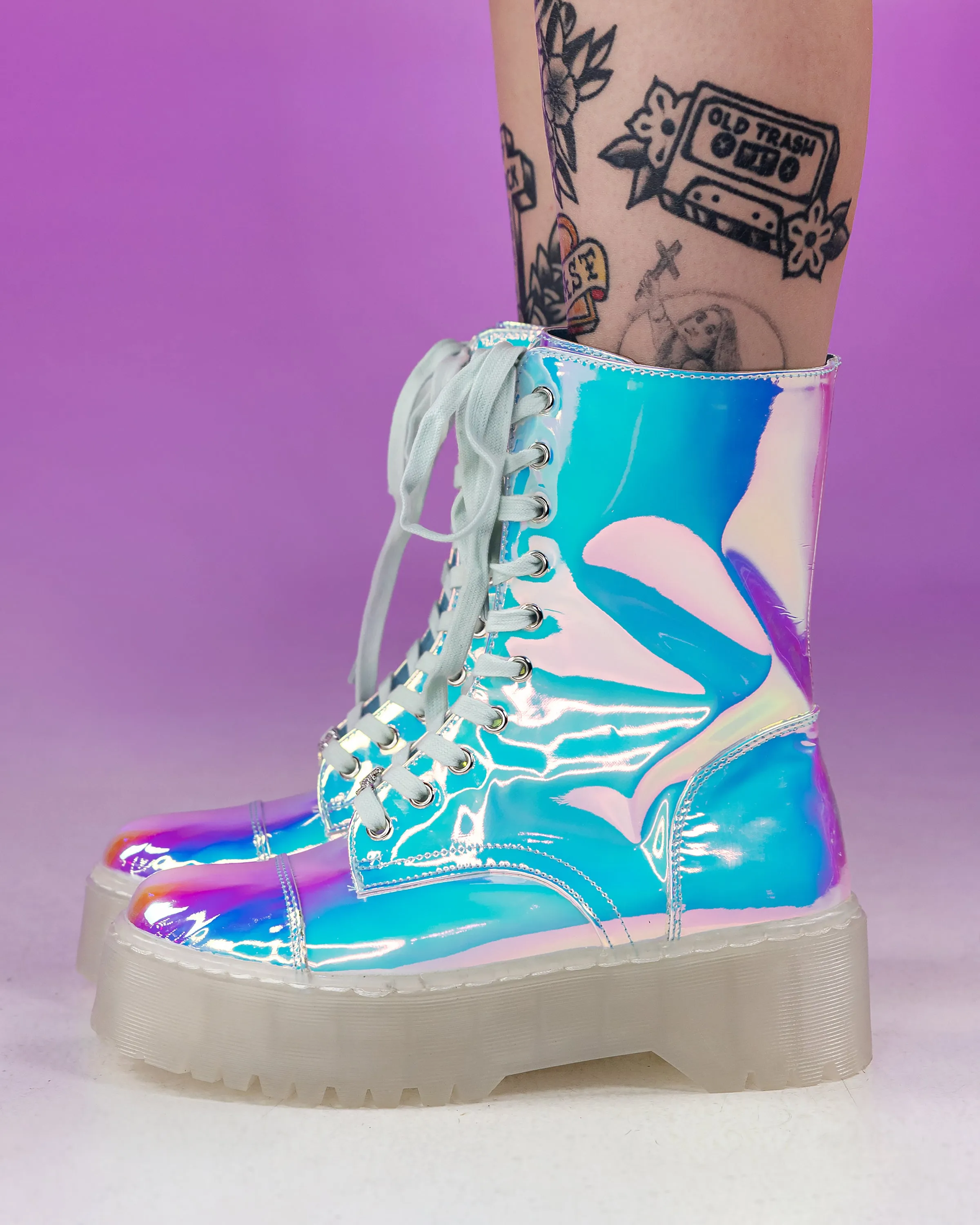 Cloudwalker Holographic Combat Boots