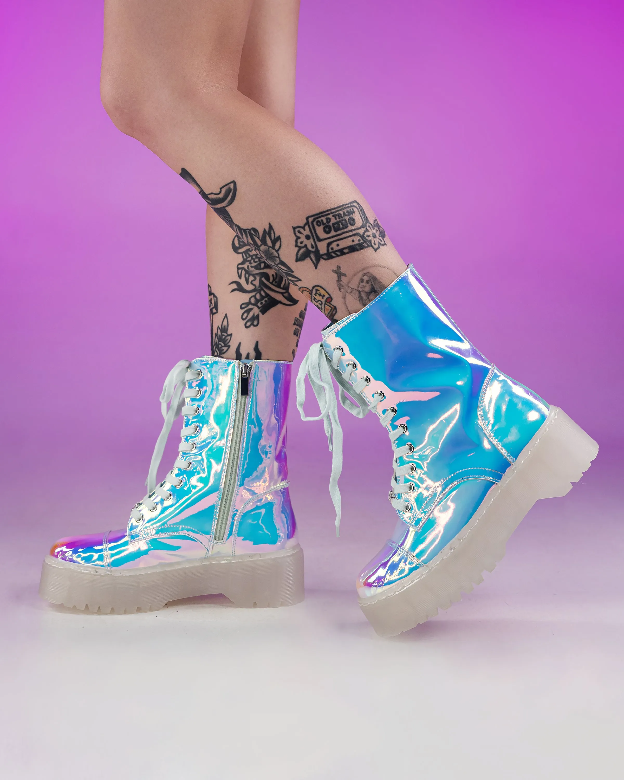 Cloudwalker Holographic Combat Boots