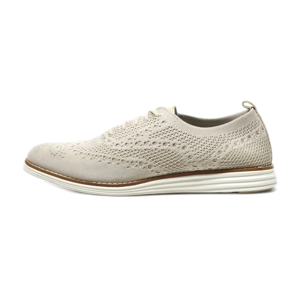 Cole Haan Lace Ups Fabric Beige Colour For Women