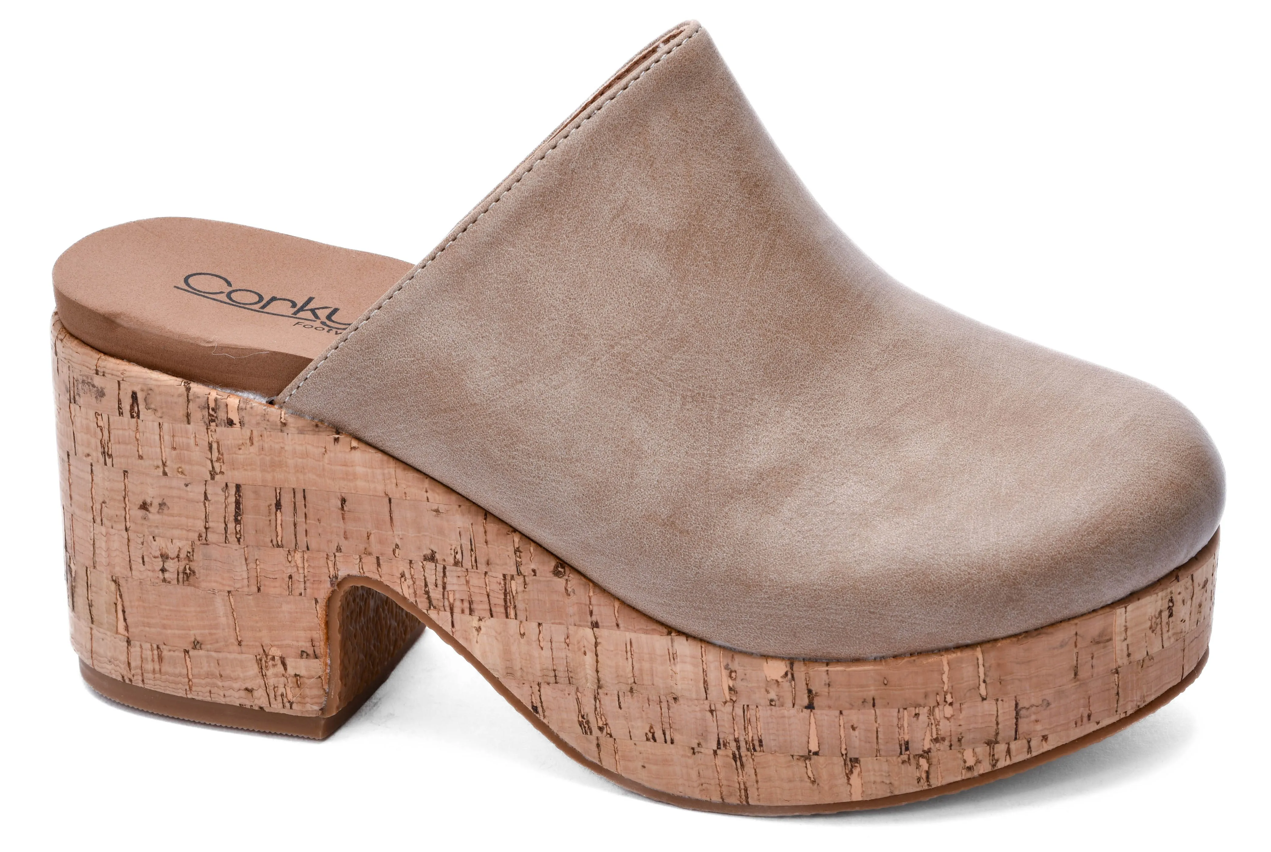 Corky's Watch Your Back Platform Clogs - Taupe