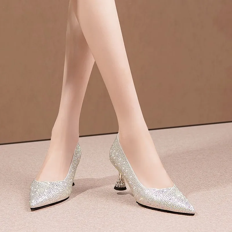 Cowhide Chic Exotic Pattern Pointed Toe Pumps