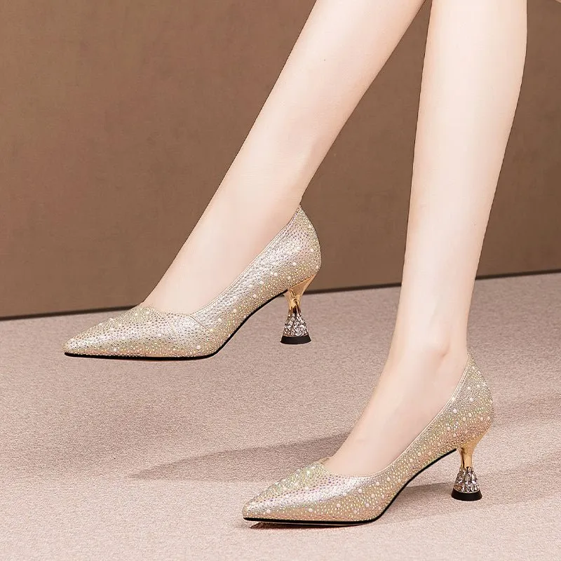 Cowhide Chic Exotic Pattern Pointed Toe Pumps