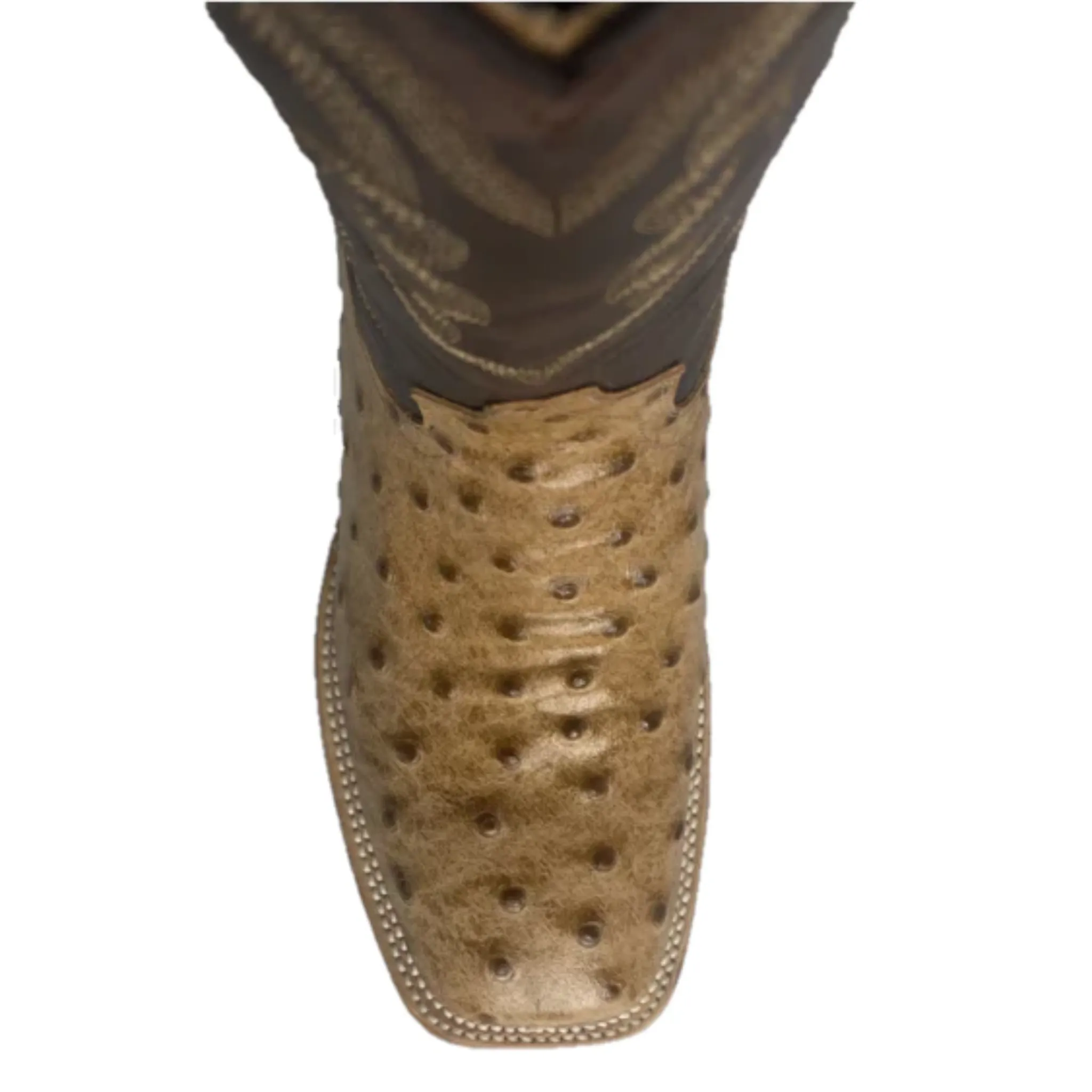 COWTOWN MEN'S CAMEL OSTRICH PRINT BOOTS - Q6077