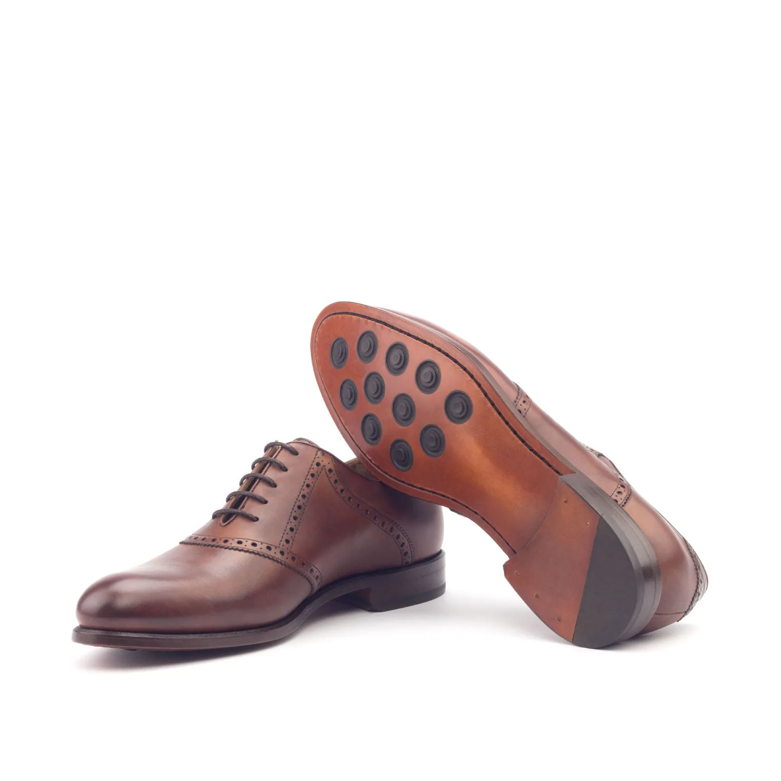 DapperFam Fabrizio in Dark Brown / Med Brown Men's Italian Leather Saddle