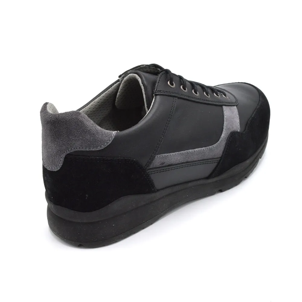 DB Benedict - Mens Extra Wide Fit Trainer/Shoe - 6V (6E-8E) Fitting - Black And Grey