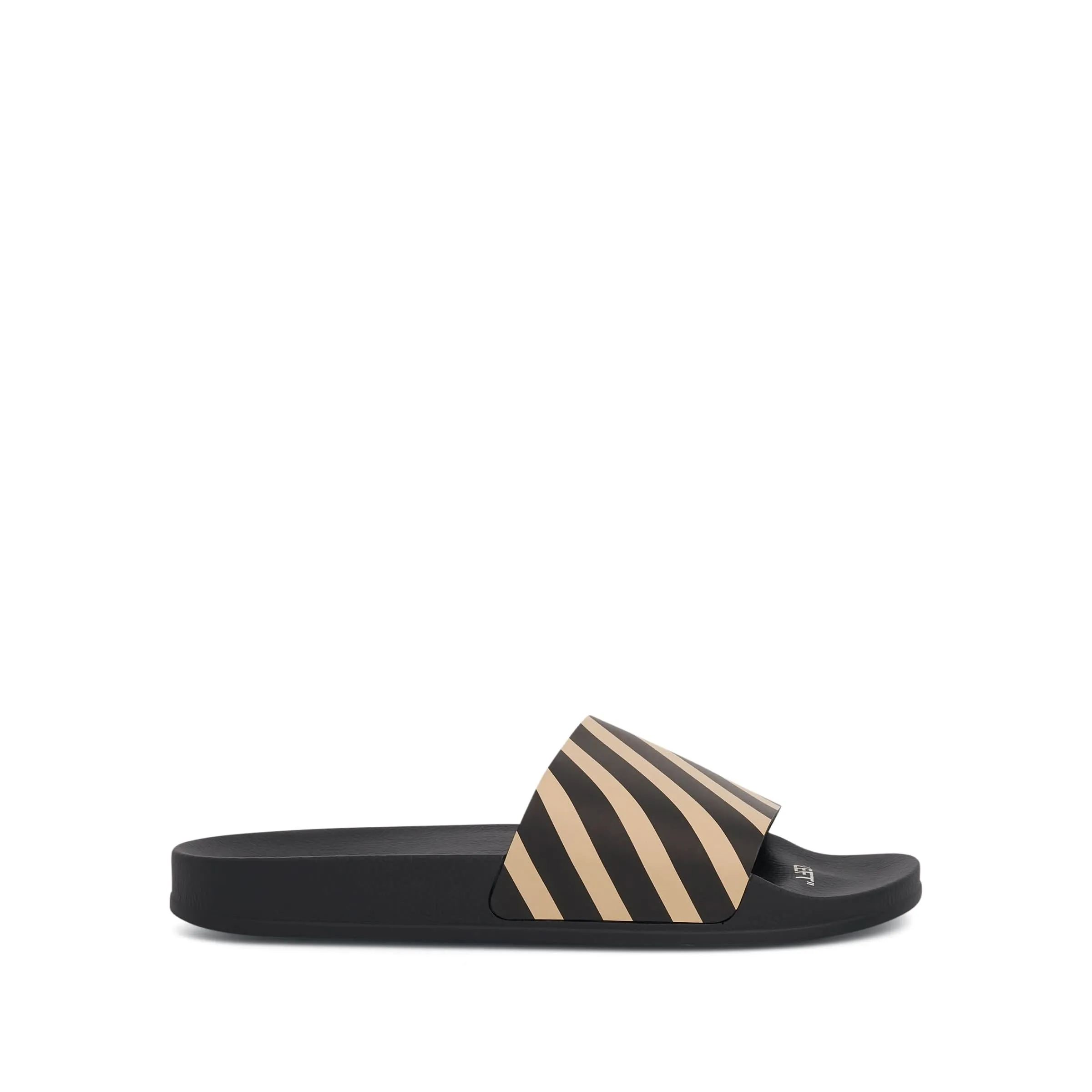 Diagonal Slider in Black/Beige