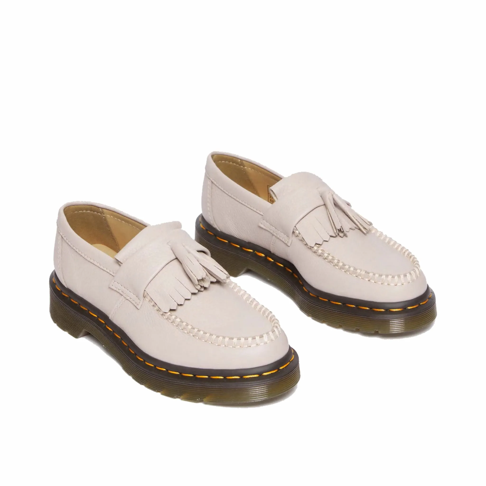 Dr. Martens Women's Adrian Virginia Leather Tassel Loafers (Vintage Taupe/Virginia)