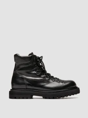 EVENTUAL DD 106 - Black Leather Lace-up Boots