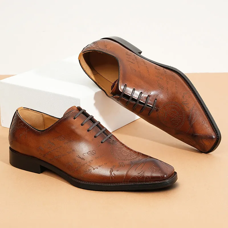 ExoticLuxe Cow Leather Lace Up Brogues