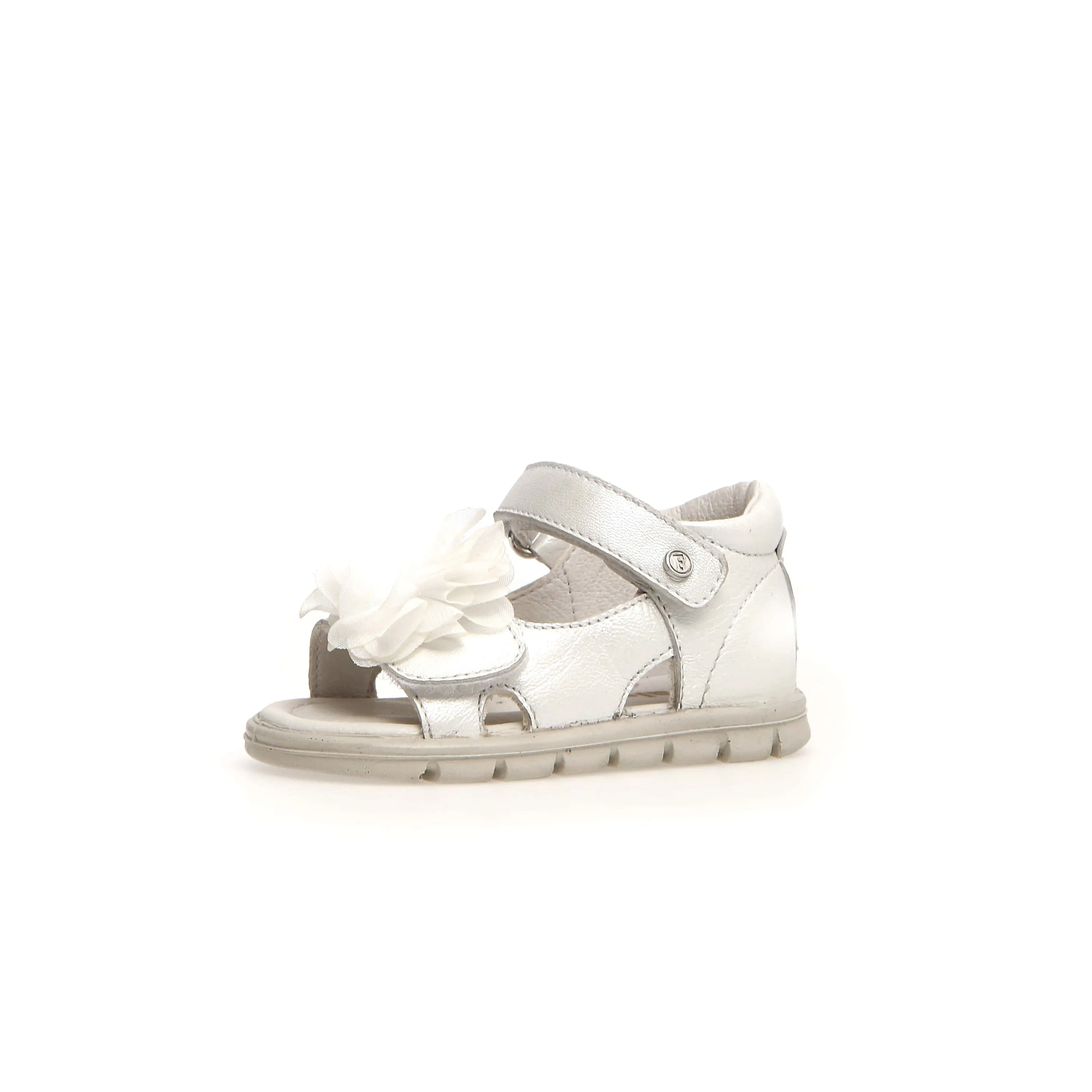 FALCOTTO - Popsun Girls Pearl White Leather Sandals