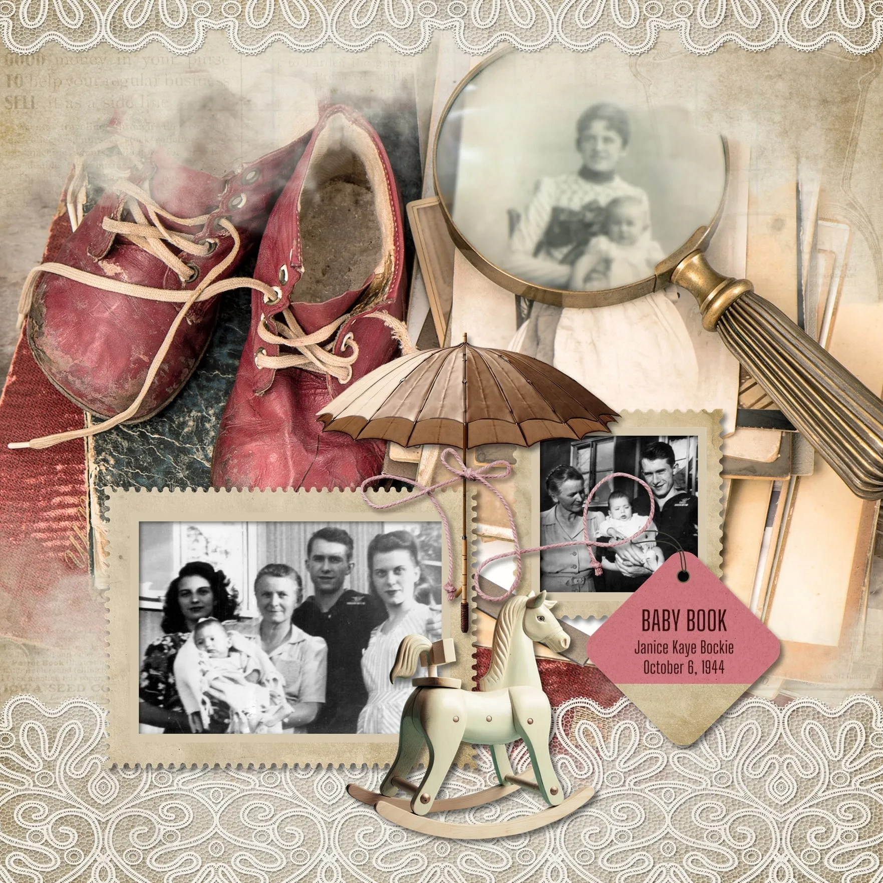 Flea Market Elements Digital Scrapbook Kit