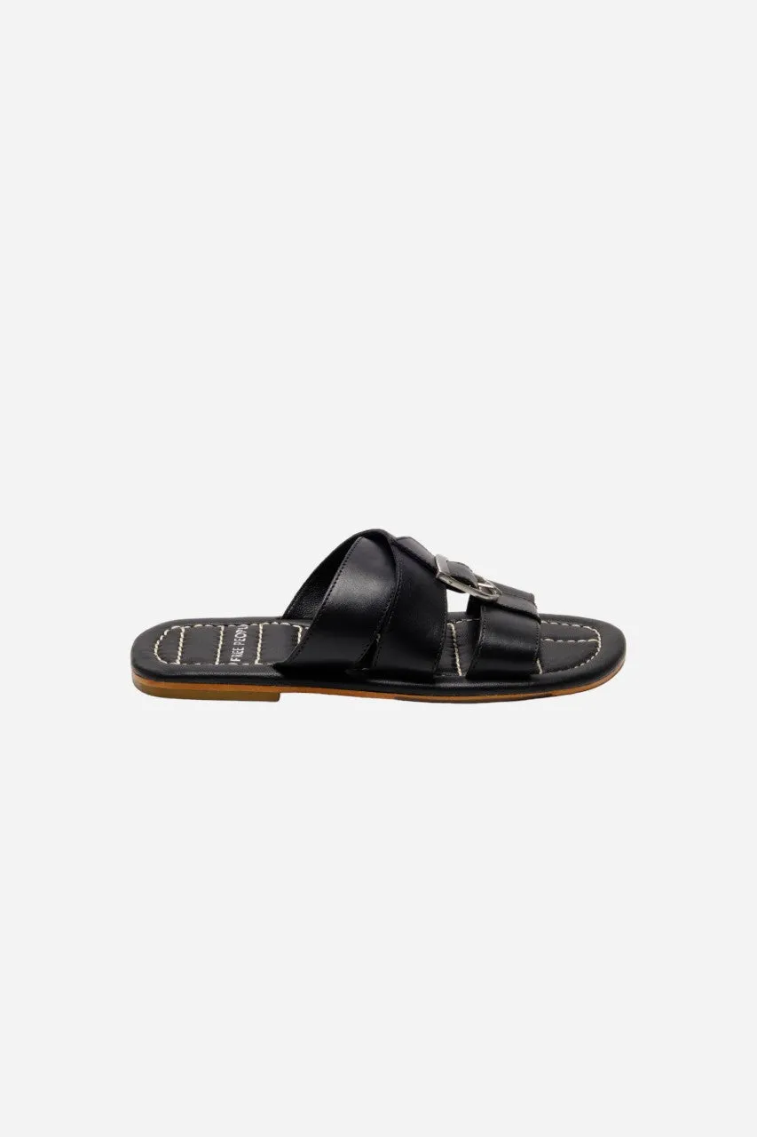 Free People Shoes Sloan Buckle Sandals in Black