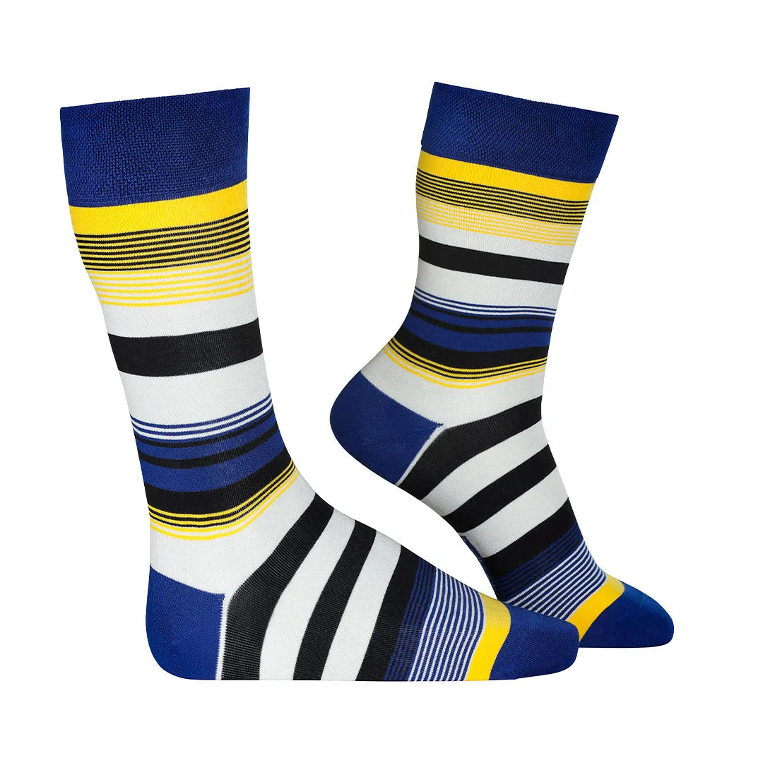 French Riviera Stripes - XL Bamboo Socks