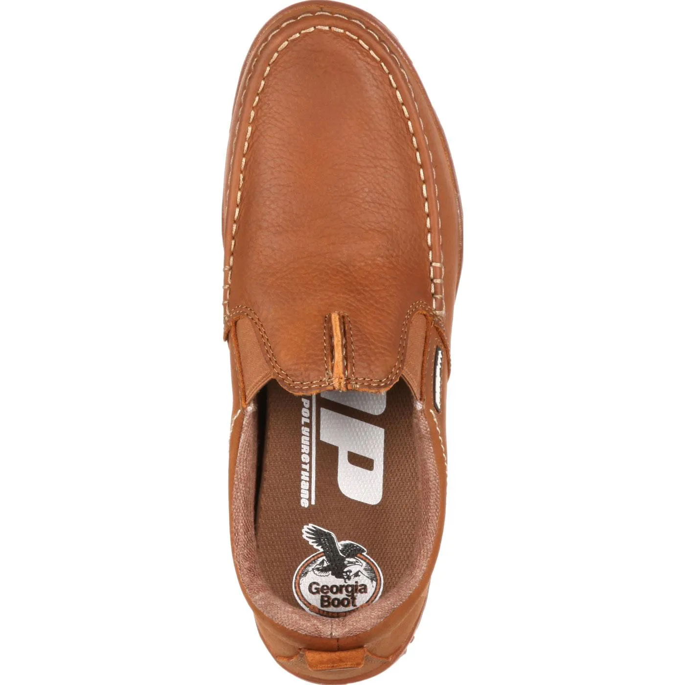 Georgia | Men's Cedar Falls Moc-Toe Slip-On | Tan