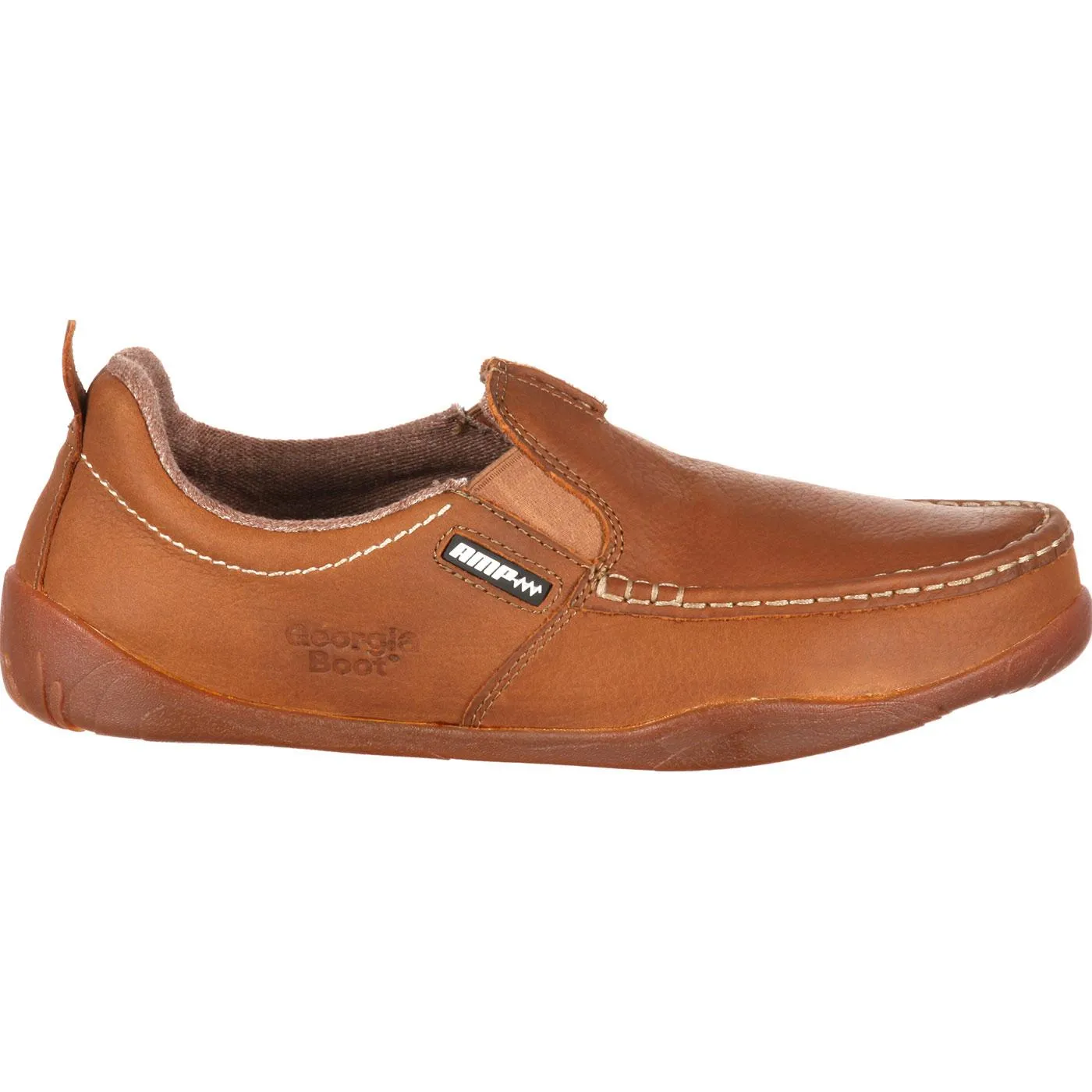 Georgia | Men's Cedar Falls Moc-Toe Slip-On | Tan