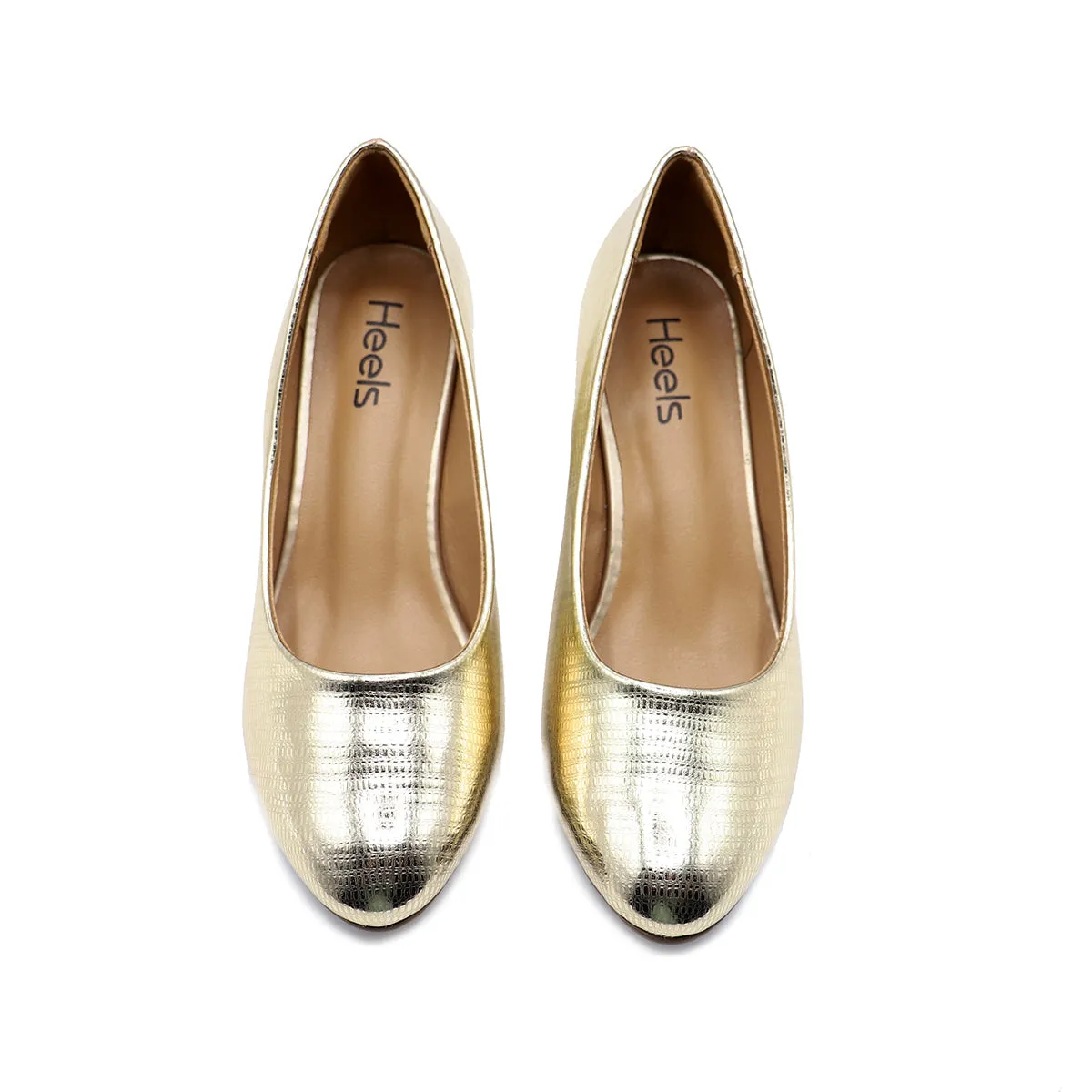 Golden Fancy Court Shoes 087116