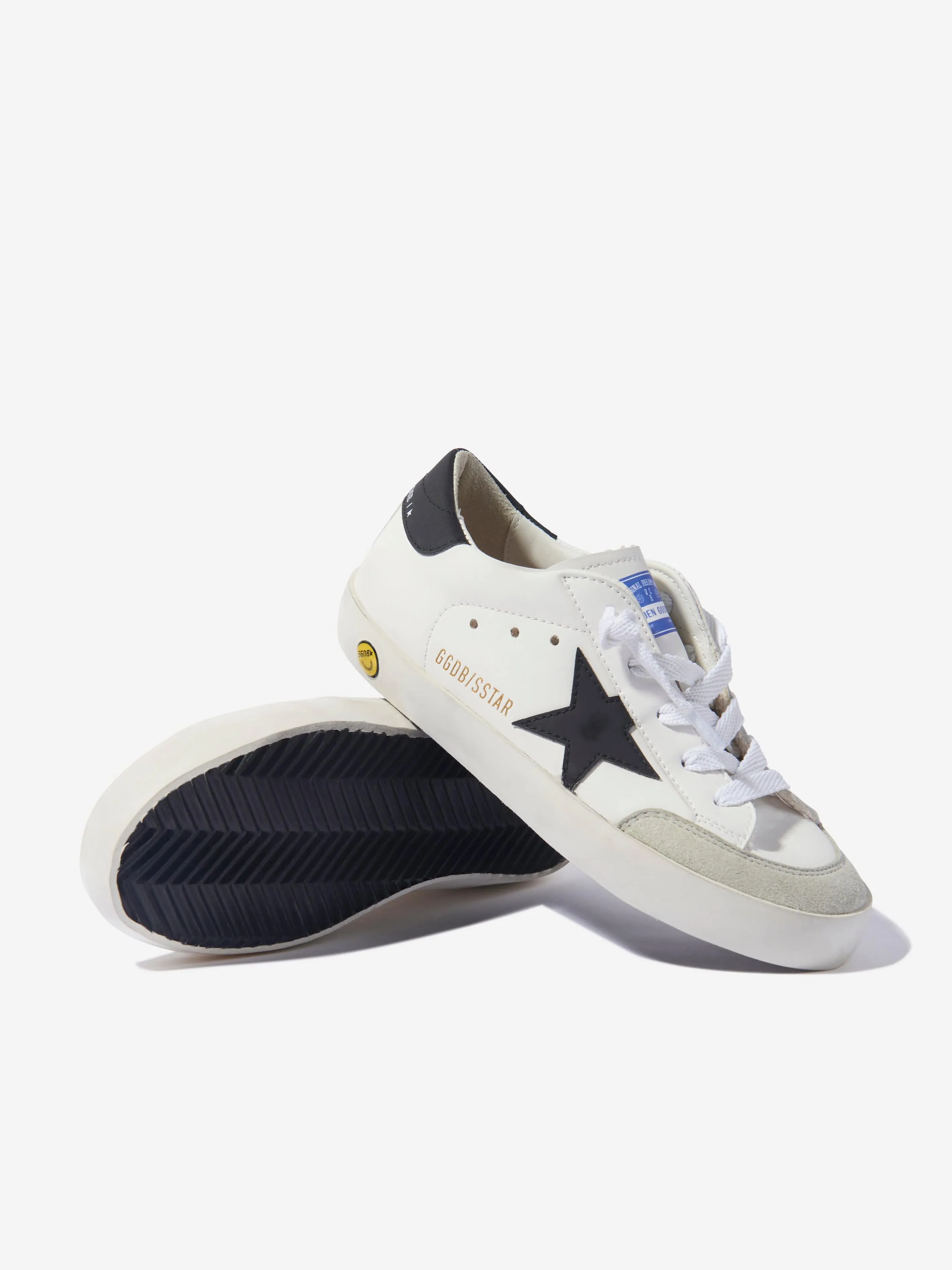 Golden Goose Kids Leather Super Star Bio Based Trainers in White