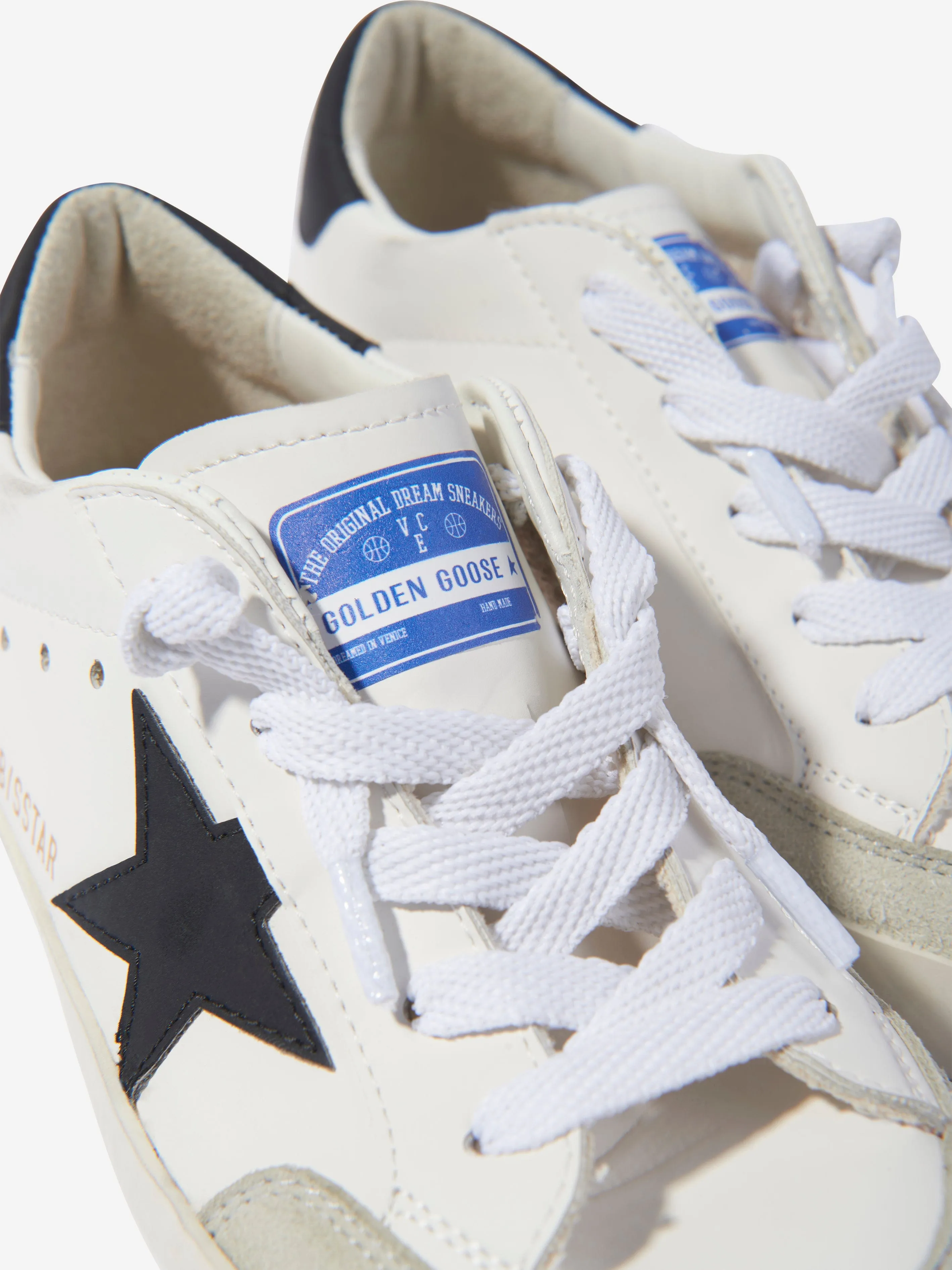 Golden Goose Kids Leather Super Star Bio Based Trainers in White