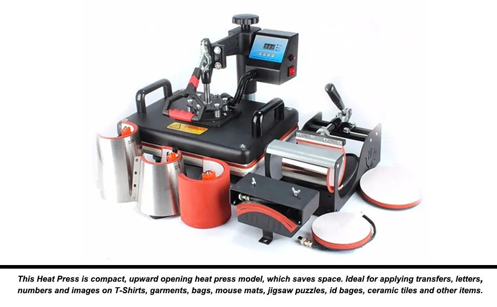 Heat Press  Digital Combo Machine 8 in 1 Sublimation Printing 38×30cm