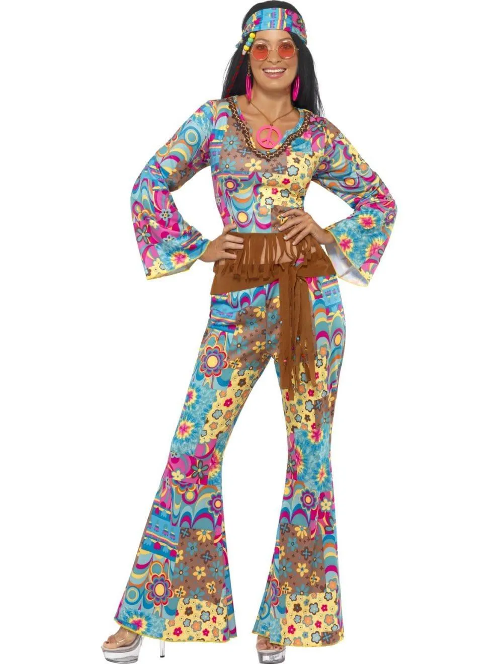 Hippy Flower Power Costume - Buy Online Only