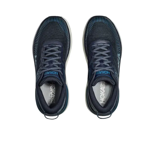 HOKA Men's Bondi 7 (Wide Width) Blue/White