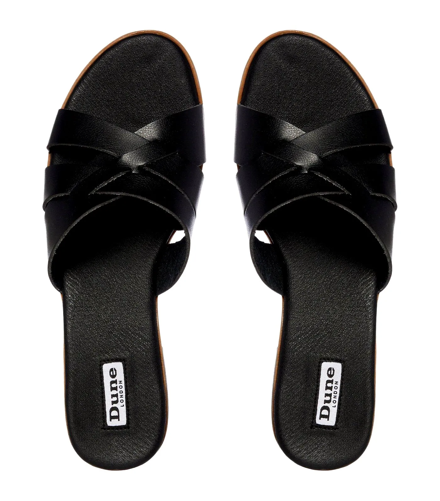 Jase Di Cross Over Strap Sandals Black