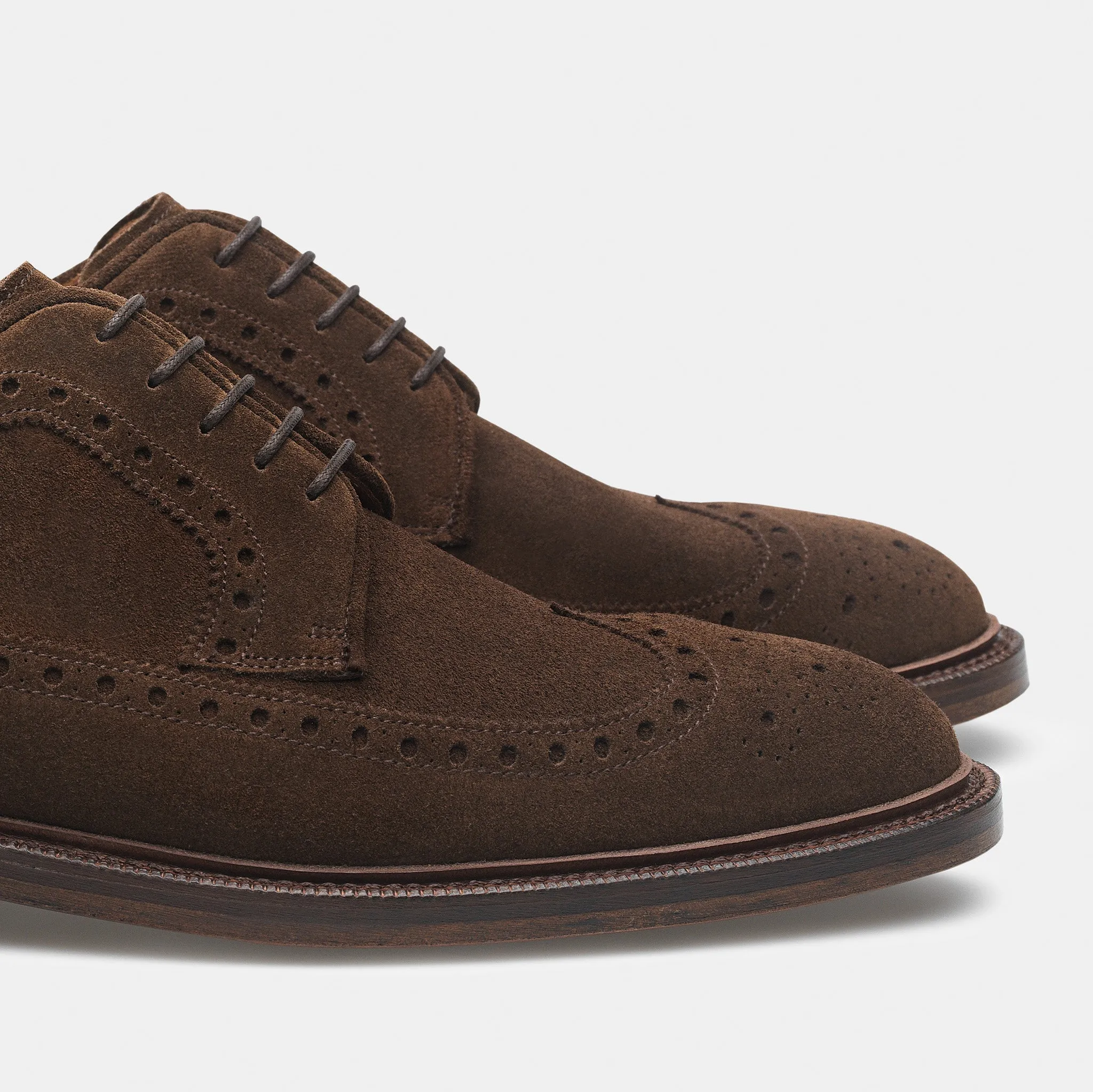 Jermyn Longwing Derby Brown Suede